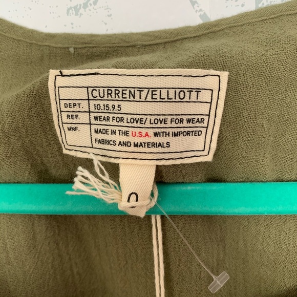 Current/Elliott The Picnic Shirt in Dusky Green - Picture 6 of 8